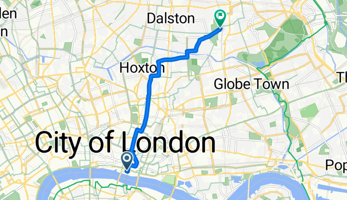 Cousin Lane, London to Martello Street, London