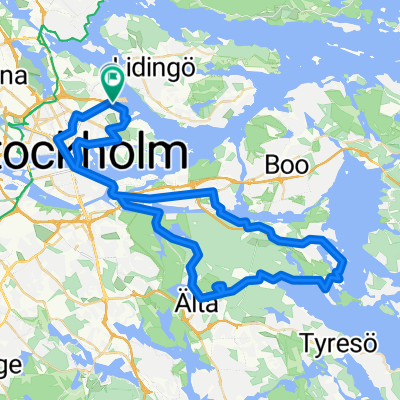 Route in Stockholm City