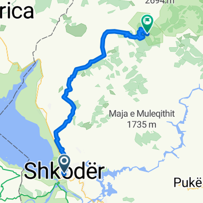 Rruga Fushë, Shkodër nach Rruga Teuta, Shkodër