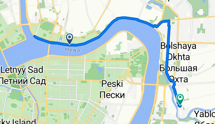 Arsenalnaya embankment, Saint Petersburg to Магнитогорская улица, Saint Petersburg
