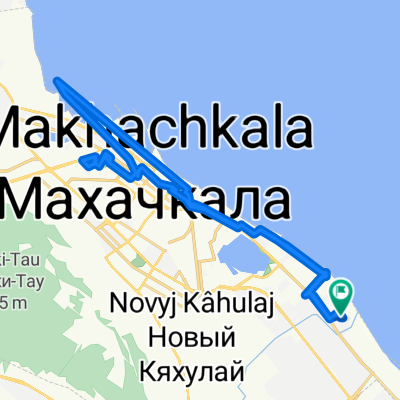 Причальная улица, 15, Махачкала до Причальная улица, 15, Махачкала