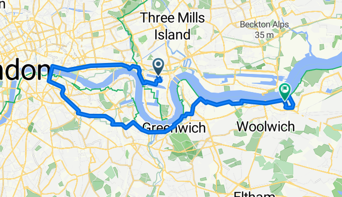 work, cycle lane route