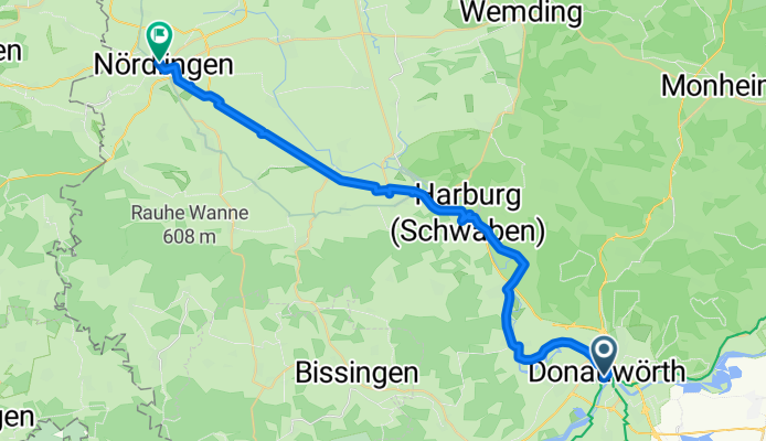 Hindenburgstraße, Donauwörth to Baldinger Straße, Nördlingen
