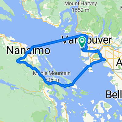 Route to Vancouver International Airport