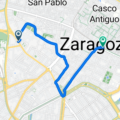 Paseo de María Agustín, Zaragoza a Calle de Don Jaime I, Zaragoza