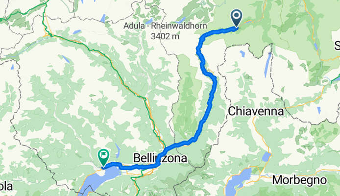 Splugen, Mesocco, Locarno