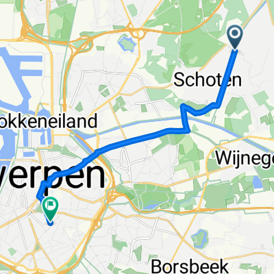 Zwanebloemlaan, Schoten naar Lange Leemstraat, Antwerpen