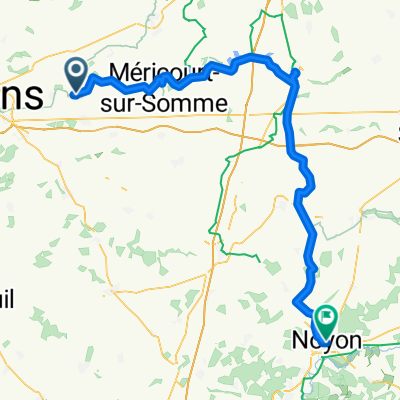 Rue Victor Hugo, Fouilloy à Rue des Merciers, Noyon