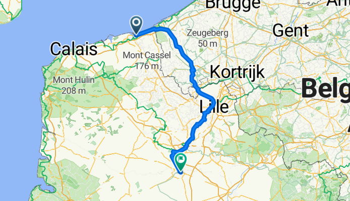 Rue Houchard, Dunkirk to Rue du Docteur Brassart, Arras