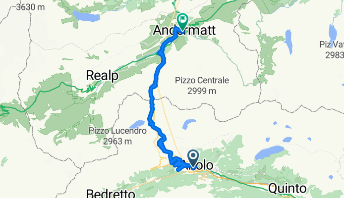 Gotthard Passhöhe nach Via della Stazione