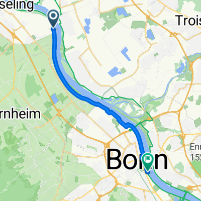 Leinpfad, Wesseling à Rheinsteig, Bonn