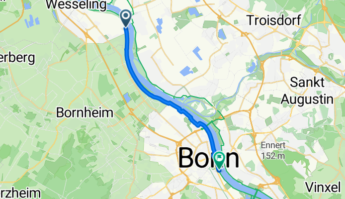 Leinpfad, Wesseling à Rheinsteig, Bonn