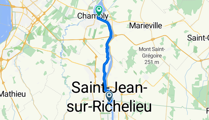 Rue des Remparts, St-Jean-sur-Richelieu à Rue de Richelieu, Chambly