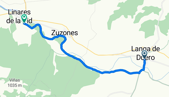 Route to La Vid y Barrios