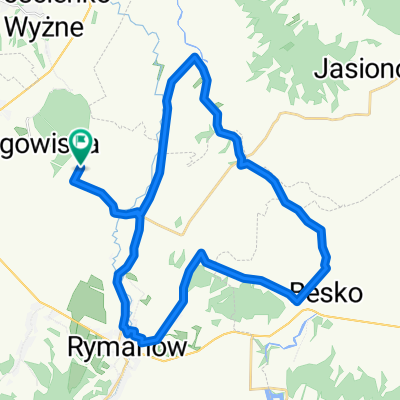Route in Miejsce Piastowe