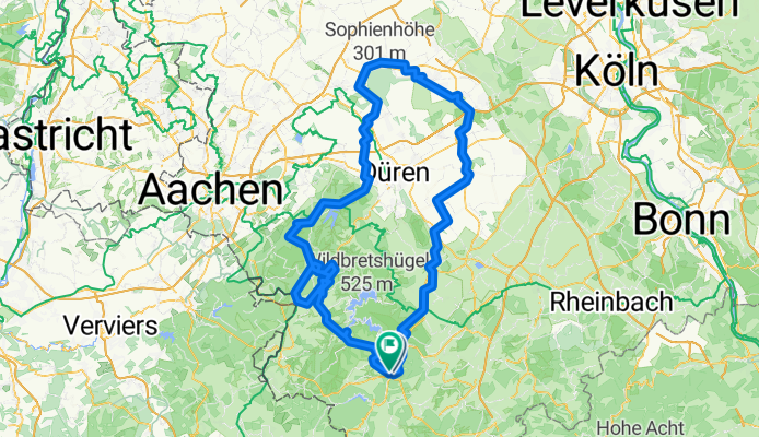 Eifel Bruinkool 156 km  1575 Hm