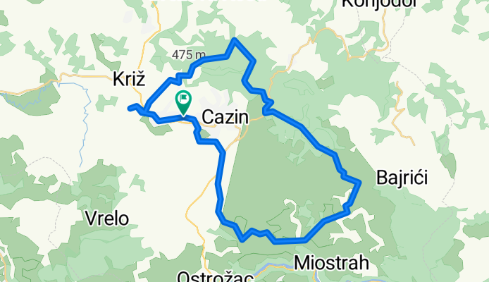Cazin - Koprivna - Miostrah - Cazin