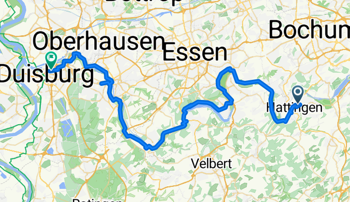 Welperstraße, Hattingen nach Schifferstraße, Duisburg