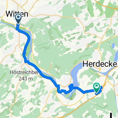 Ruhrstraße, Witten nach Imkerweg, Hagen