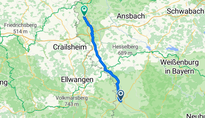 Schäfflesmarkt, Nördlingen to Am Wohnbach, Diebach