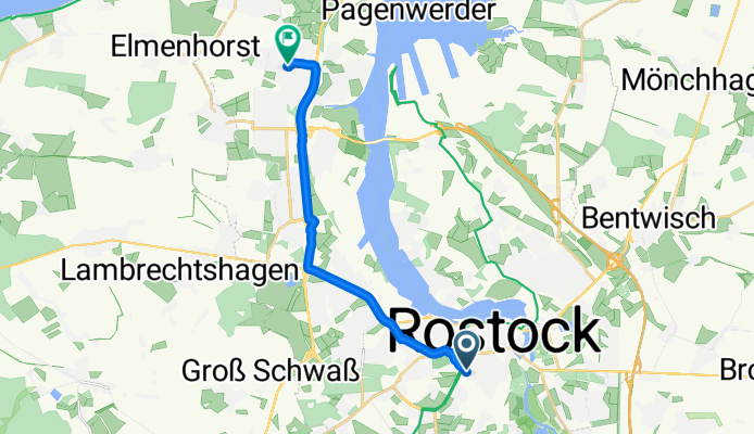 Goetheplatz, Rostock nach Schleswiger Straße, Rostock