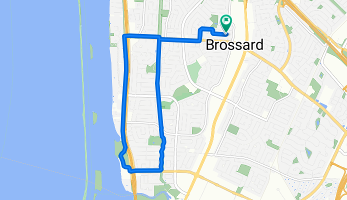 Rue Théorêt, Brossard to Rue Théorêt, Brossard