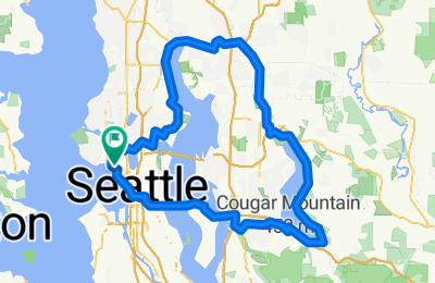 Seattle through Woodinville and Marymoor Park, around Lake Sammamish, and Return from Issaquah over Mercer Island
