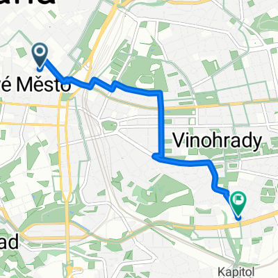 Štěpánská to Vršovická