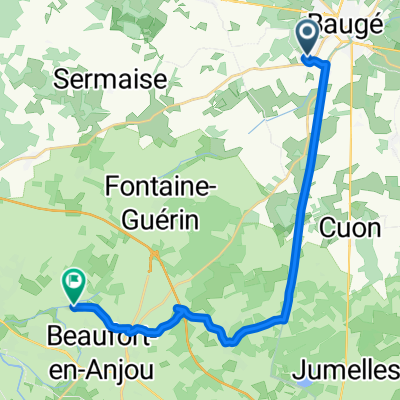 From Baugé-en-Anjou to Beaufort-en-Anjou