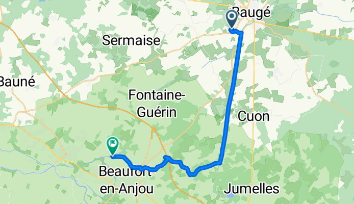 From Baugé-en-Anjou to Beaufort-en-Anjou
