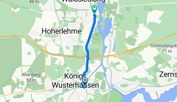 Bahnhofsvorplatz, Königs Wusterhausen nach Friedrich-Engels-Straße, Wildau