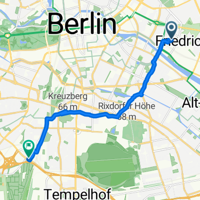 52.513, 13.436 nach 52.475, 13.361