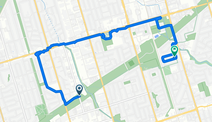 Crockford Blvd, Toronto to Fitzgibbon Ave, Toronto