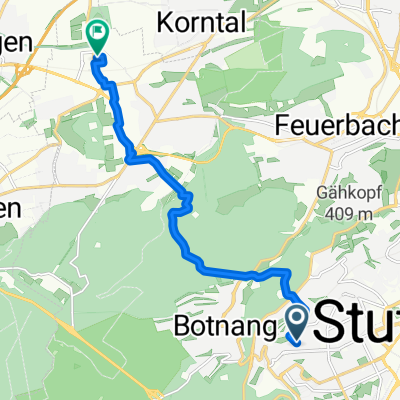 Scheffelstraße, Stuttgart nach Holderäckerstraße, Stuttgart