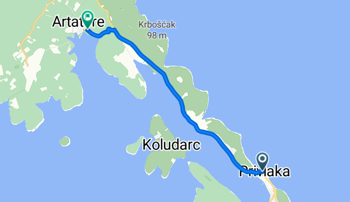 Privlaka ulica 2A to Artatore ulica 173A