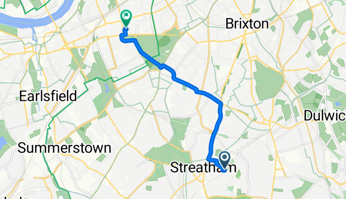 Sunnyhill Road, London to Mysore Road, London