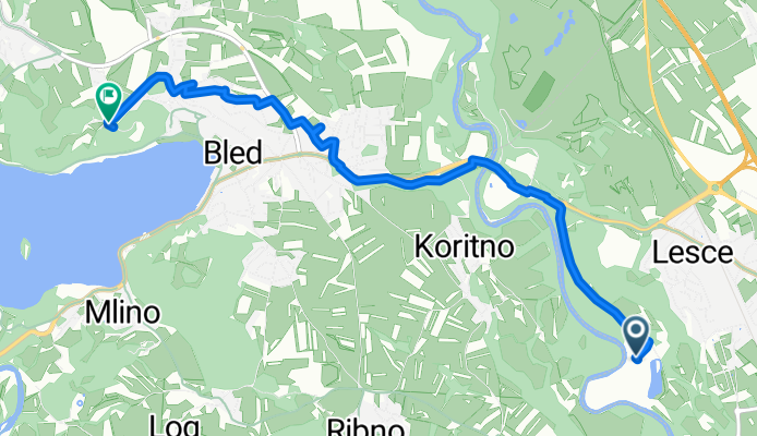Daljinska pohodniška pot Juliana Trail, Lesce do Bled, Bled