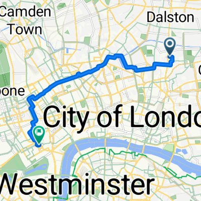 Pearson Street, London to St James's Market, London