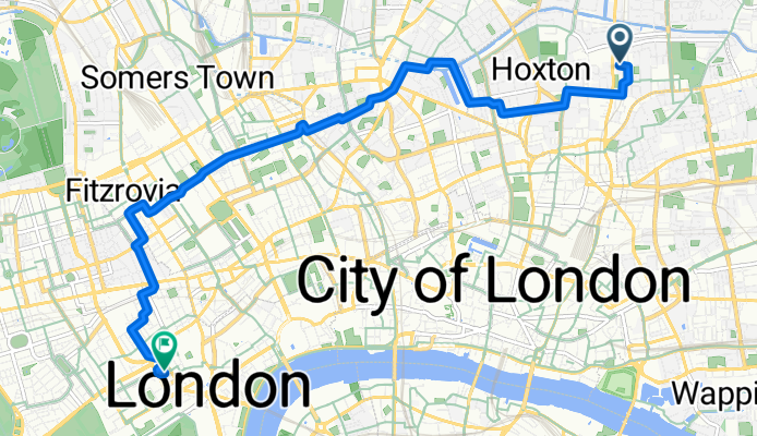 Pearson Street, London to St James's Market, London