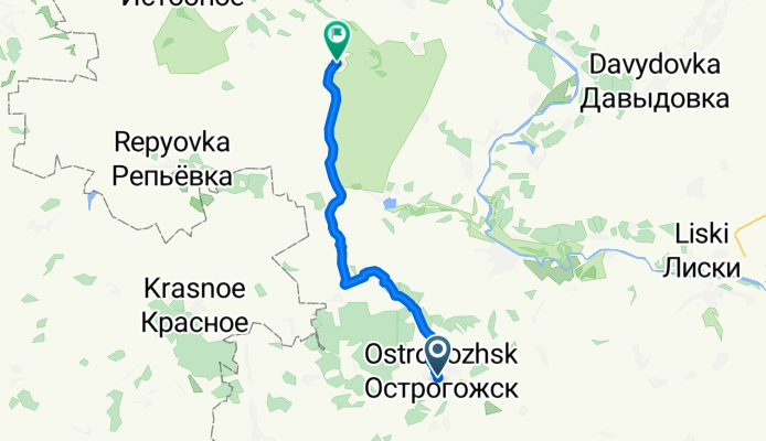 От переулок Нарского до Советская улица