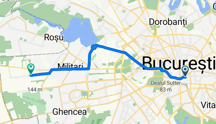 Route from Strada Sfânta Vineri