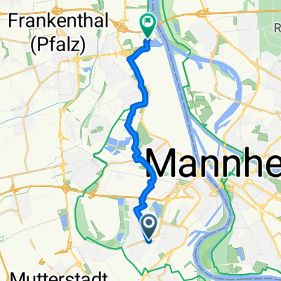 besser Fügener Weg, Ludwigshafen am Rhein nach Muldenweg, Ludwigshafen am Rhein