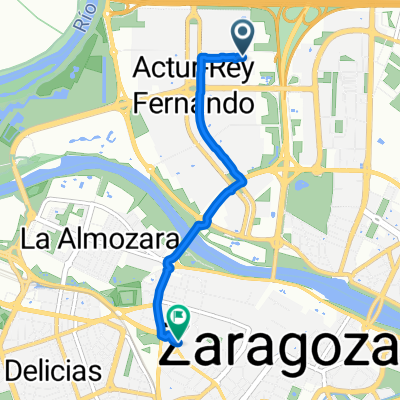 Calle de José Luis Borau, Zaragoza a Paseo de María Agustín, Zaragoza