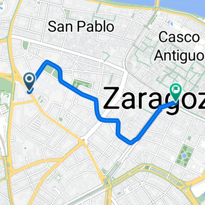 Paseo de María Agustín, Zaragoza a Calle del Coso, Zaragoza