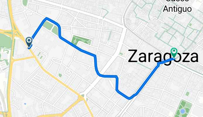 Paseo de María Agustín, Zaragoza a Calle del Coso, Zaragoza