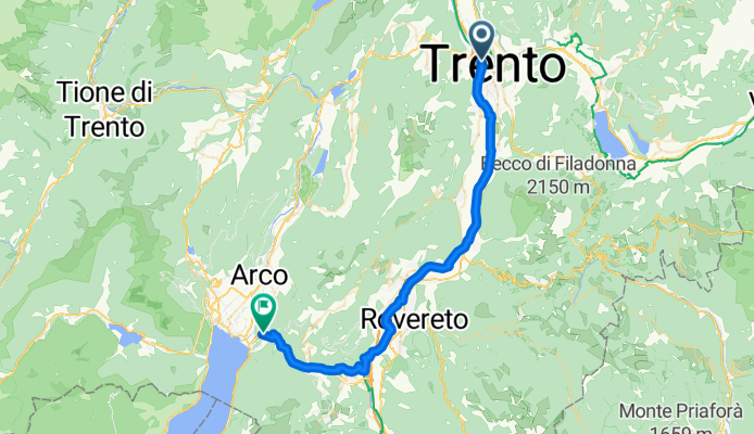 Via Dòs Trento, Trento to Via Scipio Sighele, Nago-Torbole