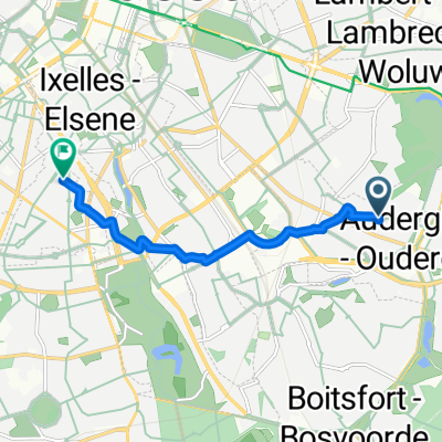 Rue des Paons, Auderghem à Rue Armand Campenhout, Ixelles