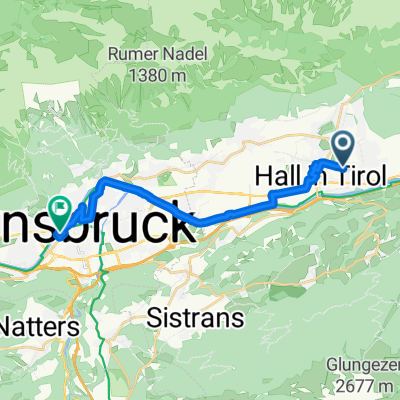 Eduard-Wallnöfer-Zentrum, Hall in Tirol to Innrain, Innsbruck