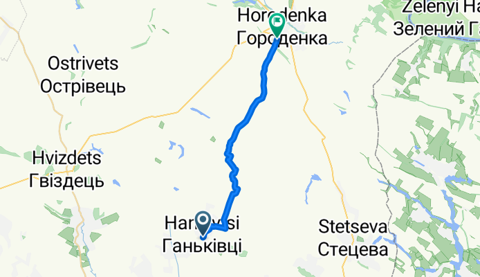 Route to Vulytsya Sheptytsʹkoho 24Е