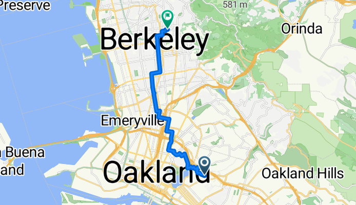 Capell St, Oakland to Cedar St, Berkeley